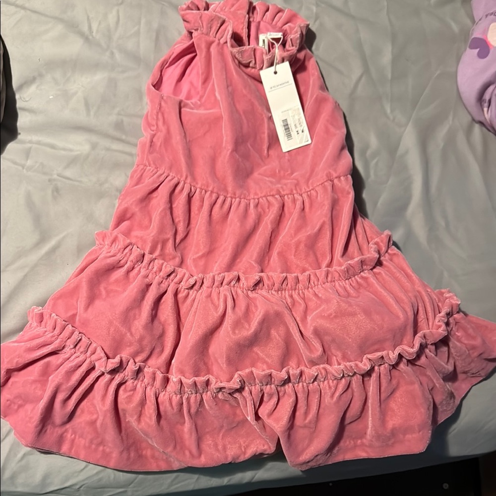 Janie and Jack Pink Ruffled Tiered Sundress no flaws
